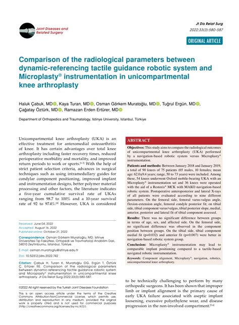 Pdf Comparison Of The Radiological Parameters Between Dynamic