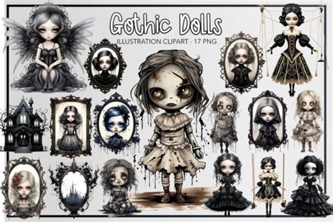 Gothic Dolls Sublimation Bundle Graphic By DS Art Creative Fabrica