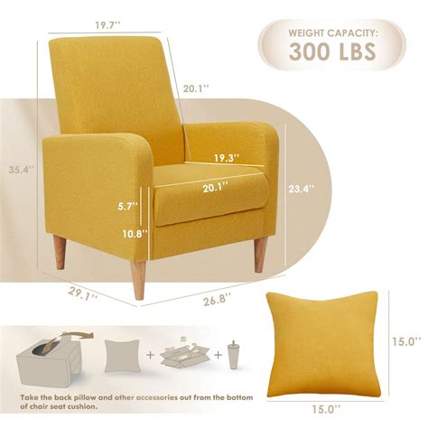 Snapklik Colamy Modern Upholstered Accent Chair Armchair