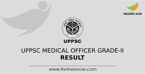 Uppsc Medical Officer Grade Ii Result 2024 Released