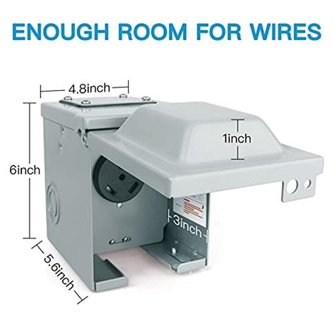 Volt Rv Power Outlet Box Enclosed Lockable Weatherproof