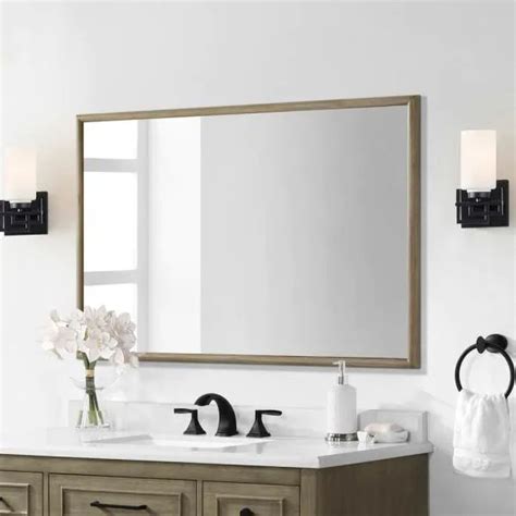 Melpark In W X In H Framed Rectangular Bathroom Vanity Mirror