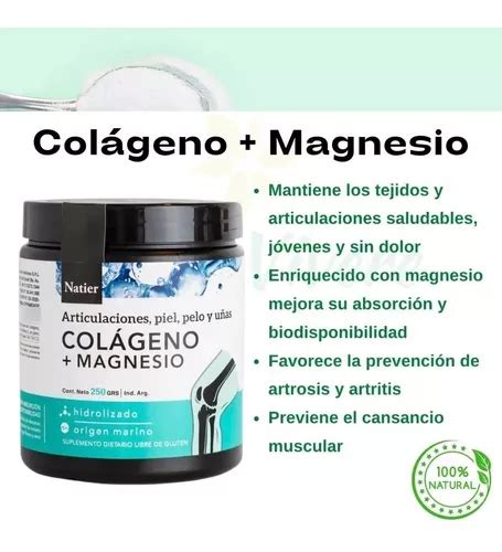 Colageno Hidrolizado Origen Marino Magnesio Grs Natier En Venta