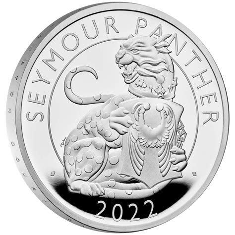 2022 2oz Silver Royal Tudor Beast Lion Of England Proof Coin Bullion