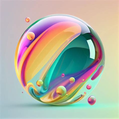 Bubble Abstract 3d Render Of Colorful Bubbles Stock Image Everypixel