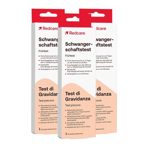 RedCare Schwangerschaftstest Frühtest 3x1 St Shop Apotheke