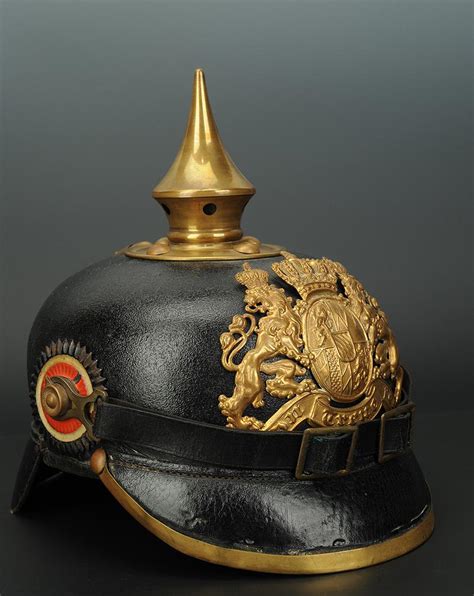 Casque Pointe Troupe Bavarois Du Infanterie Regt Kronprinz