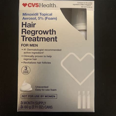 Cvs Hair Regrowth Treatment For Men 5 Minoxidil Aerosol Foam 9 Month