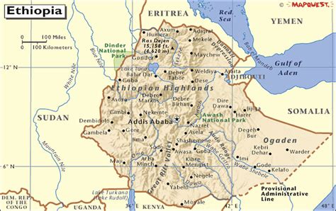 Ethiopian Highlands Map