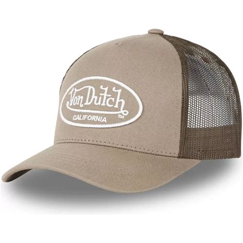 Von Dutch Lof B Brown Adjustable Trucker Hat Caphunters Co Uk