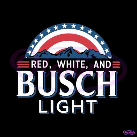 Red White And Busch Light Flag Rainbow Svg