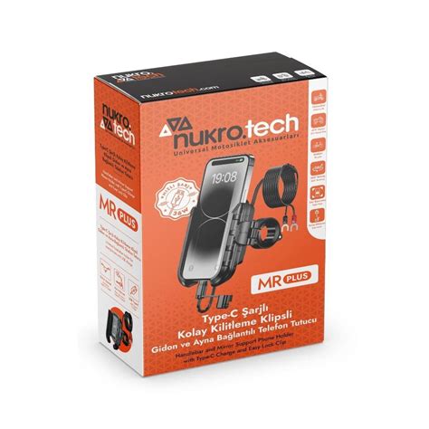 Nukrotech Mr Plus Usb Li Arjl Motosiklet Telefon Tutucu