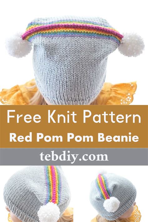 Free Pom Pom Hat Knitting Patterns For Winter Playtimes - Teb DIY