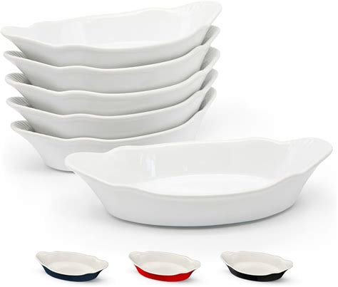 Au Gratin Baking Dishes By Kook Mini Casserole Dish Set Of 6 For Banana Split Oven And