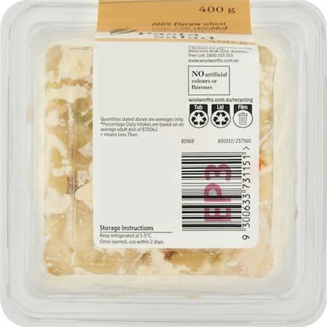 Woolworths Creamy Pasta Salad 400g Bunch