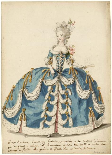 Grand Habit De Cour French Court Gown 18th Century Fashion Plate