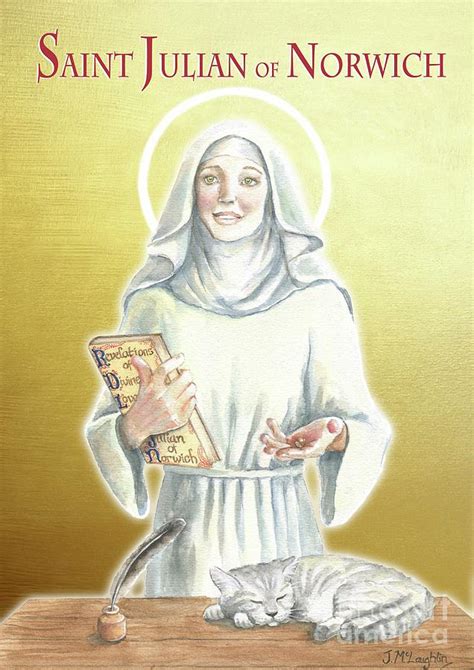 Saint Julian Of Norwich Christian Mystic And Anchoress Painting By