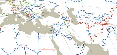 Map: All of the World's Borders by Age