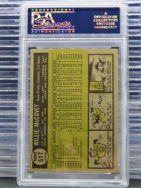 1961 Topps Willie McCovey 517 PSA 7 San Francisco Giants NM EBay