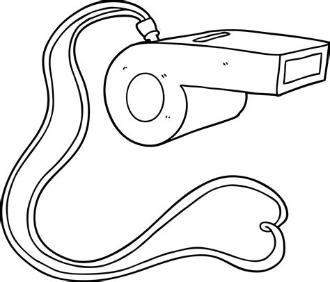 Cartoon Line Drawing Whistle Vector Art At Vecteezy