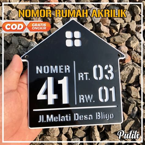 Jual Nomor Rumah Akrilik Minimalis Indonesiashopee Indonesia