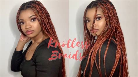 30 Coolest Knotless Braids Hairstyles Ginger Hair Color