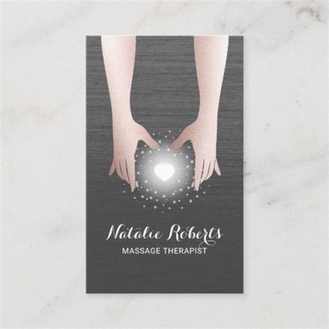 Massage Therapy Reiki Energy Healing Hands Business Card Zazzle