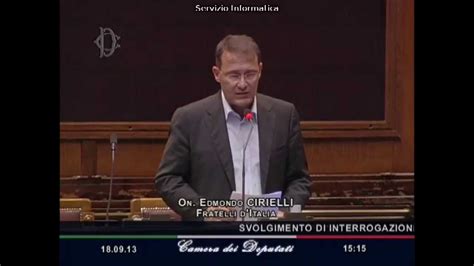 Intervento Alla Camera Di Edmondo Cirielli Su Sovraffollamento Delle