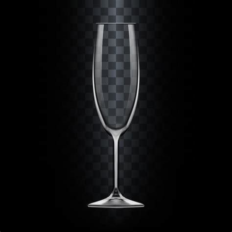 Premium Vector Realistic Transparent Champagne Glass