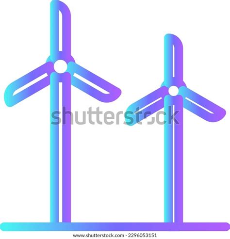 Wind Power Plant Eco Friendly Icon Stock Vector Royalty Free