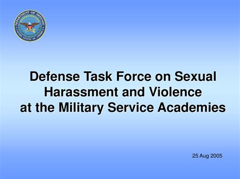 Defense Task Force On Sexual Harassment And Violence At The Military Service Academies 25 Aug