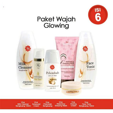 Jual Paket Wajah Whitening Glowing Rangkaian Perawatan Viva