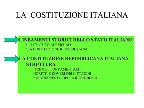 La Costituzione Italiana PPT