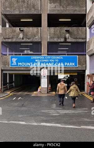 Entrance to Mount Pleasant car park in Liverpool UK Stock Photo - Alamy