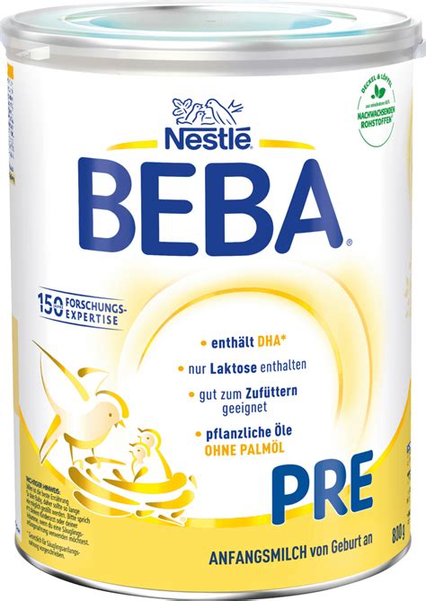 Nestlé BEBA Anfangsmilch Pre von Geburt an 800 g dm at