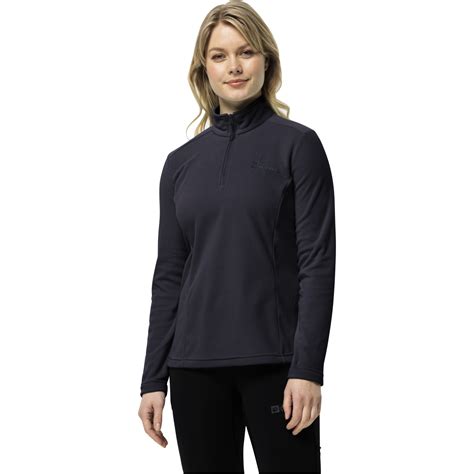 Jack Wolfskin Taunus Half Zip Fleece Pullover Women Graphite Bike