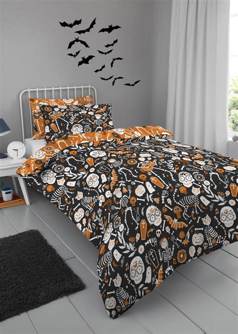 Bedlam Halloween Day Of The Dead Duvet Cover Set Matalan