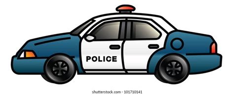 Illustration Cartoon Police Car Vector Stock Vector (Royalty Free ...