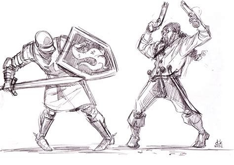 Dikkin' Around: Deadliest Warrior- Knight vs Pirate sketch