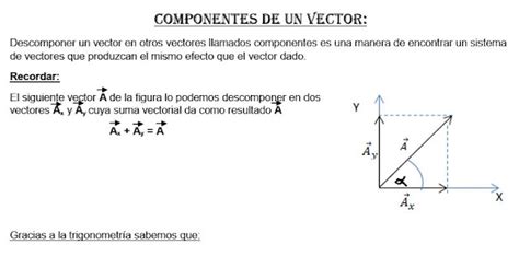 Componentes de un Vector La Física en el Día a Día