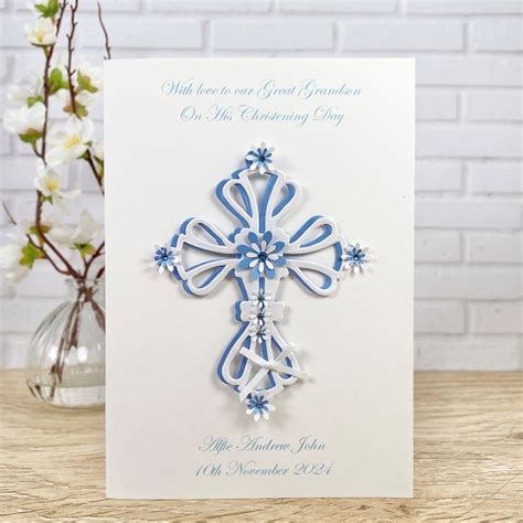 Luxury Handmade Christening Cards Ukpink And Posh