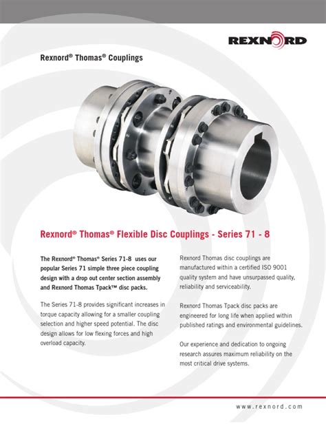 rexnord thomas flexible disc couplings series