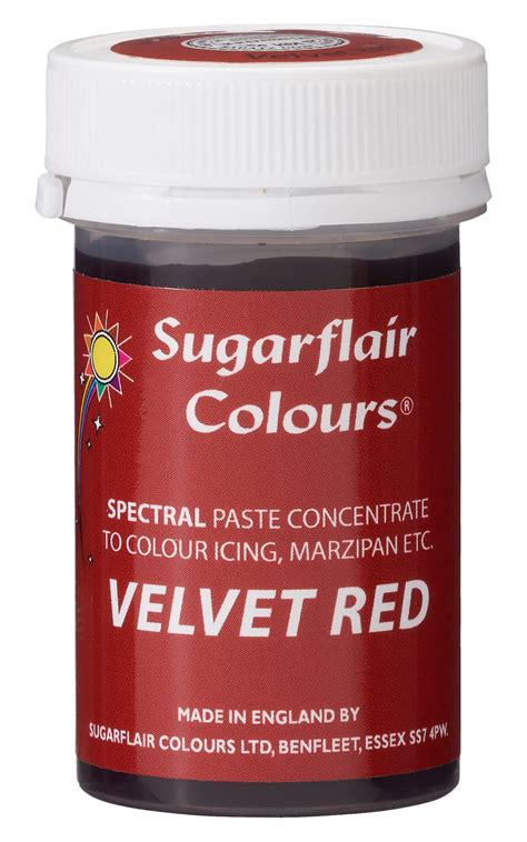 Buy Sugarflair Spectral Velvet Red Food Colouring Paste Highly