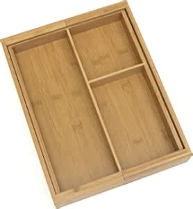 Lipper International Bamboo Wood Expandable To Gadget Tray And