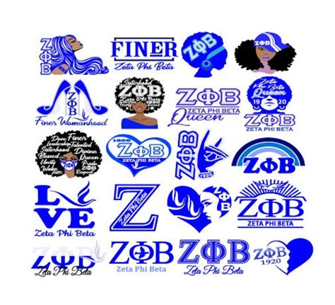 Zeta Phi Beta Pack Cut File Silhouette Cricut Jpeg Dfx Etsy