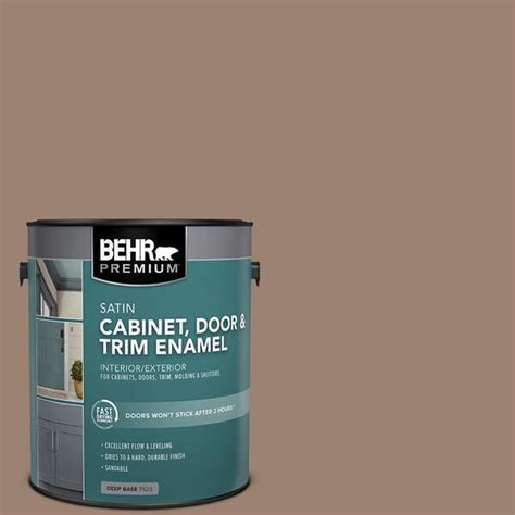 Behr Premium Gal Ae Pecan Brown Satin Enamel Interior Exterior