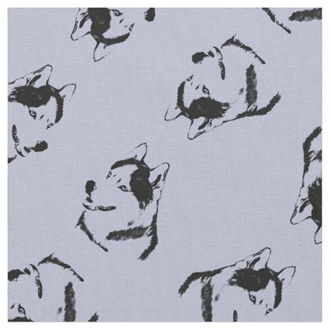 Husky Fabric Siberian Husky Fabrics Dog Pattern