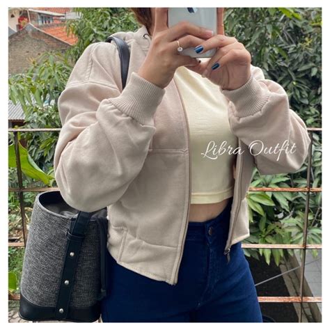 Jual Oversize Crop Wanita Jaket Crop Ziper Wanita Jaket Crope Zip Up