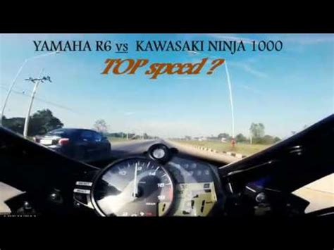 Yamaha R Vs Kawasaki Ninja Top Speed Youtube