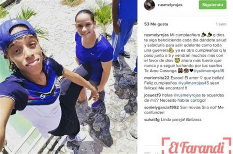 EN EL CHISME La medallista olímpica Yulimar Rojas muestra a su novia